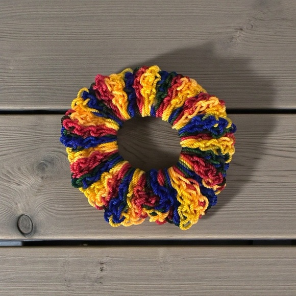 Colorful Multicolor Hair Scrunchie - Picture 4 of 6
